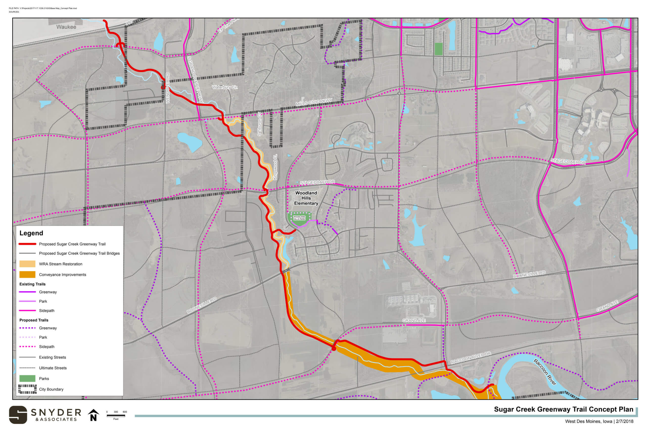 Sugar Creek Greenway Trail Concept Plan Snyder And Associates